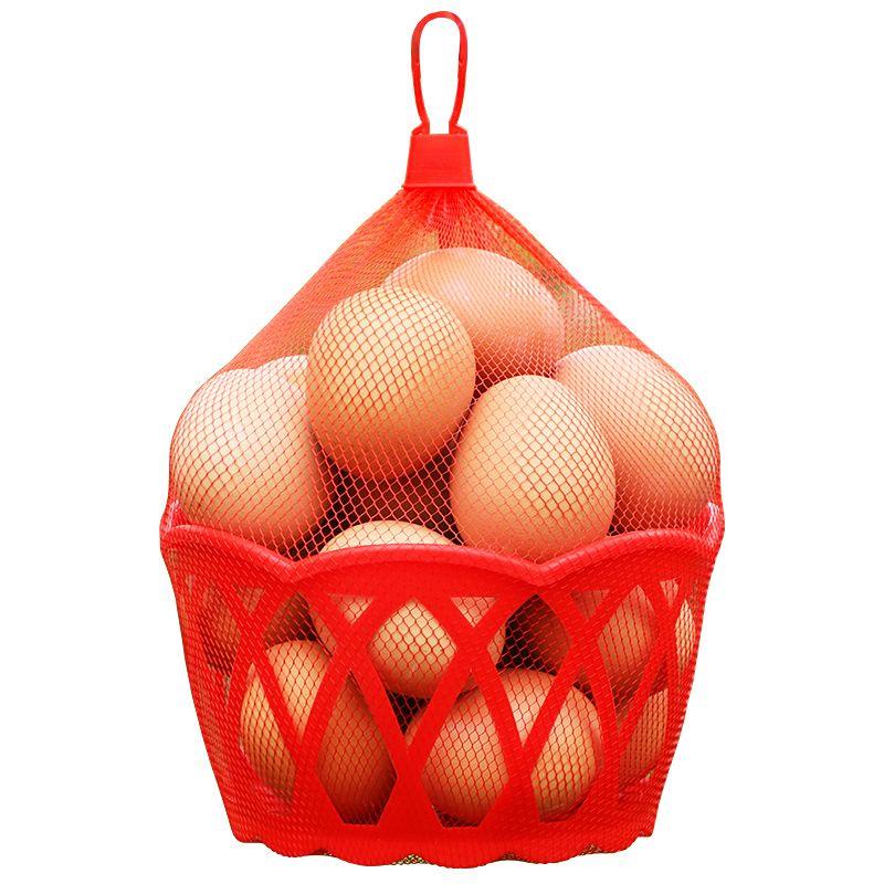 塑料鸡蛋篮子超市鸡蛋包装篮圆形小号收纳筐网兜袋喜蛋手提篮