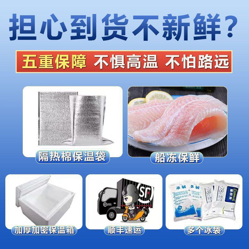 【顺丰包邮】龙利鱼片无骨无刺去皮无冰巴沙鱼柳火锅食材海鲜
