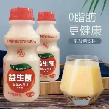 乳酸菌饮品，益生菌发酵，口感纯正，零脂肪