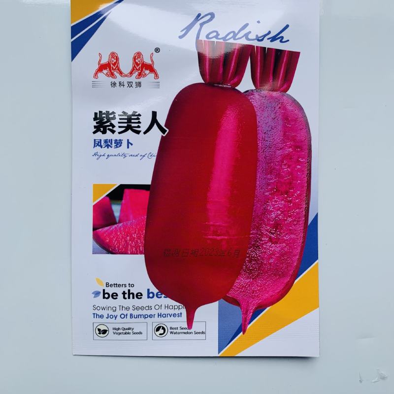 正品凤梨红心水果萝卜种子红紫皮红心冰糖甜脆种子春秋播紫红