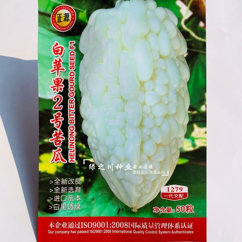 正源特色苦瓜品种白苹果2号苦瓜种子生吃白色苹果苦瓜种子