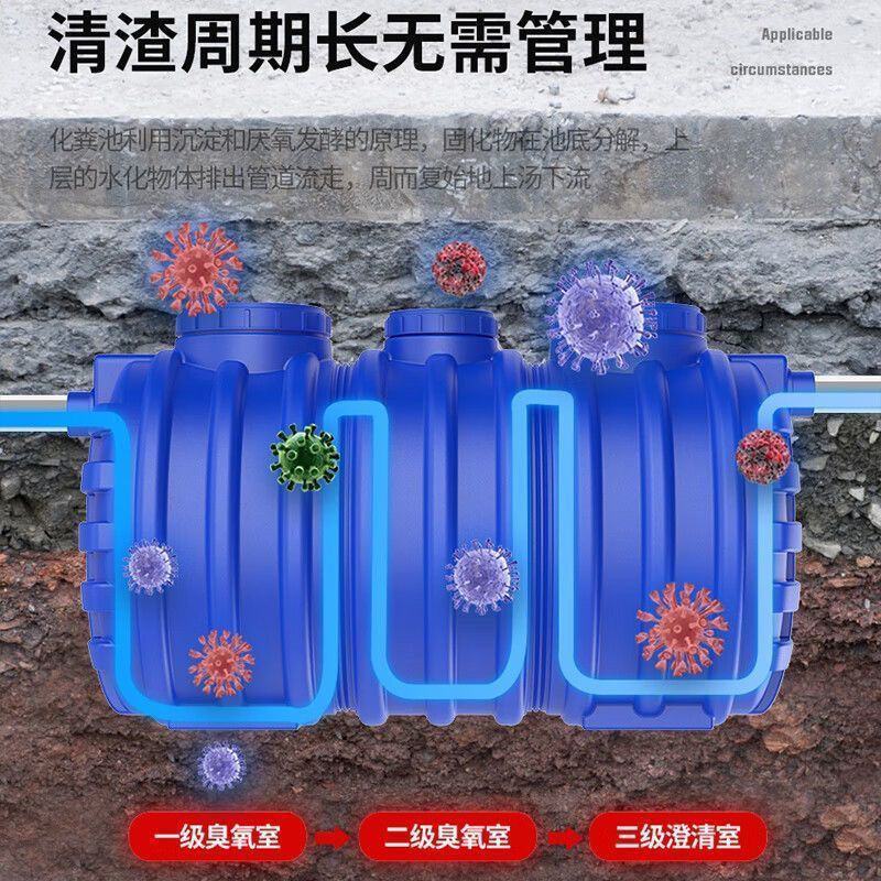 包邮化粪池罐家用自建房专用三格塑料桶特厚PE三级隔离