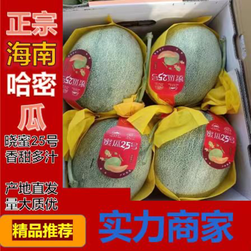 【优选】海南哈密瓜-产地直发-量大从优-价格优惠-可验货