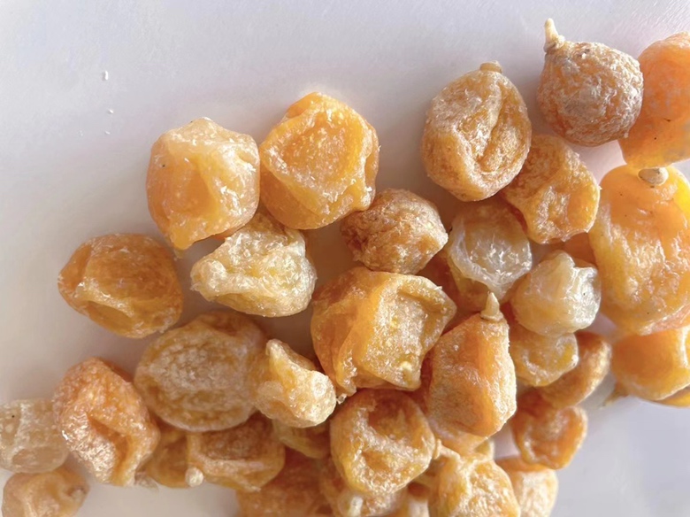 藤黄果黄果深加工产品展示,包括果汁、果酱、果干等多种形式 藤黄果黄果深加工产品展示