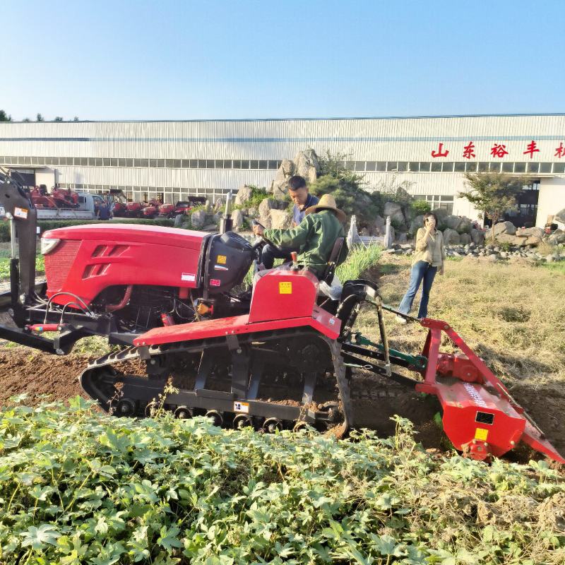 1204履带拖拉机大马力耕地机犁地机水田两用履带式