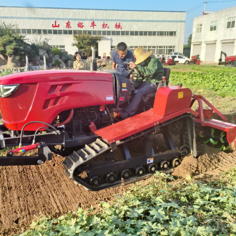 1204履带拖拉机大马力耕地机犁地机水田两用履带式