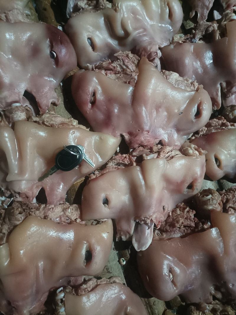 全熟去骨乳牛头肉，单个二三斤左右，瘦度高