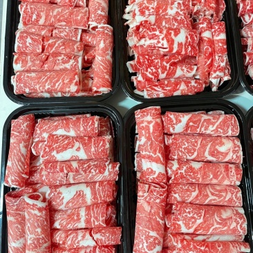 【冷链包邮】牛肉卷新鲜牛肉卷雪花肥牛卷火锅配菜牛肉卷批发