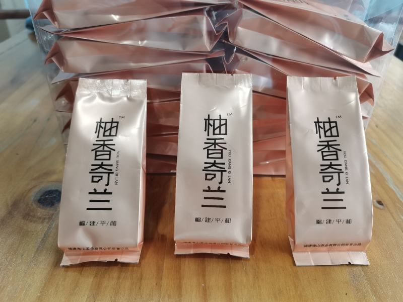 柚香奇兰福建岩茶高山浓香型蜜柚花香绿茶颗粒小泡装简装