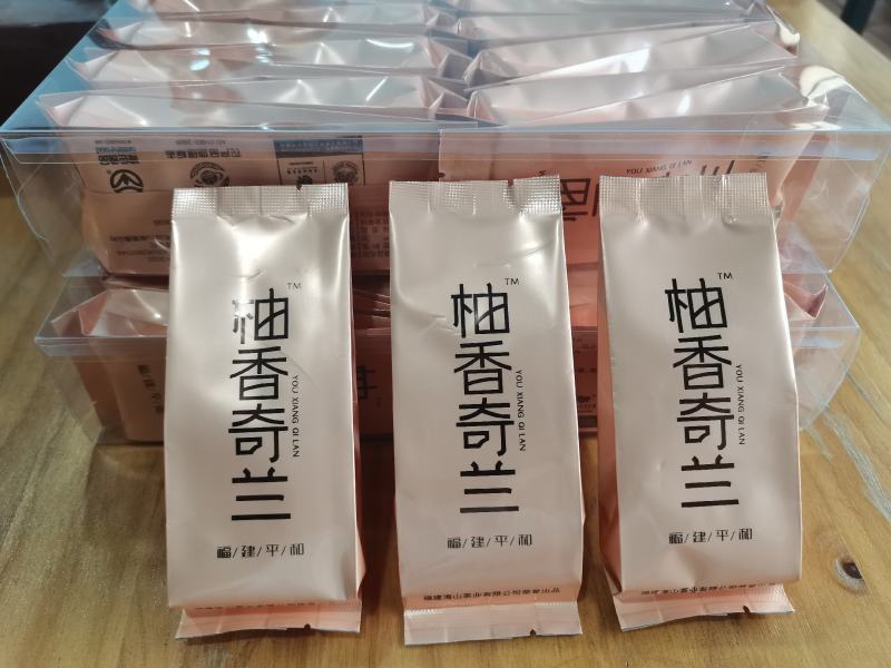 柚香奇兰福建岩茶高山浓香型蜜柚花香绿茶颗粒小泡装简装