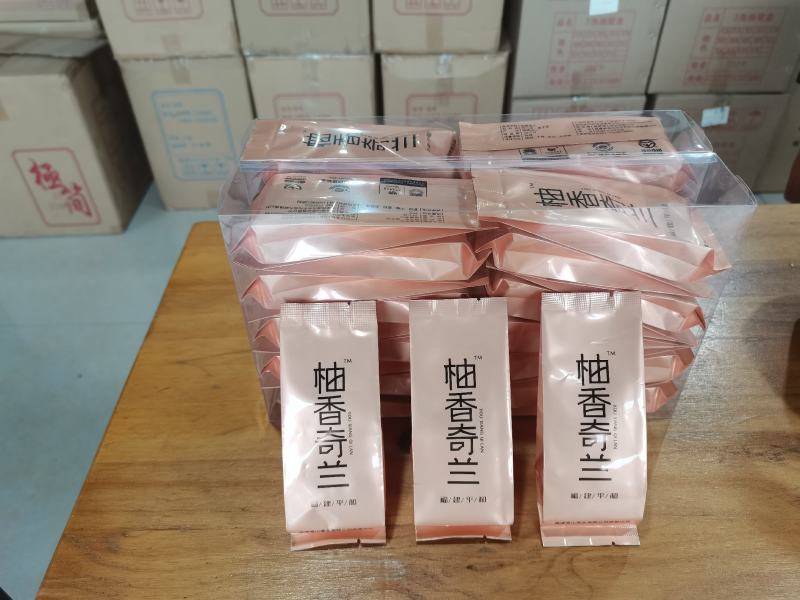 柚香奇兰福建岩茶高山浓香型蜜柚花香绿茶颗粒小泡装简装
