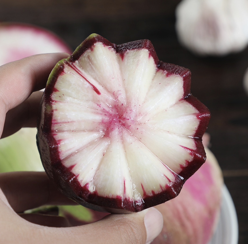 水果萝卜的切面展示