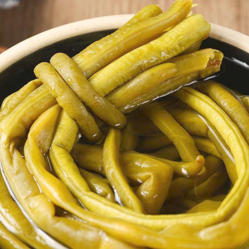 湖南老坛酸豆角下饭菜腌制咸菜农家泡酸豇豆酱酸缸豆角榨菜商