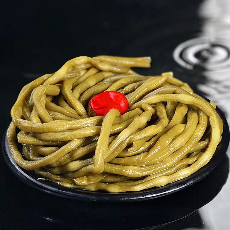 湖南老坛酸豆角下饭菜腌制咸菜农家泡酸豇豆酱酸缸豆角榨菜商