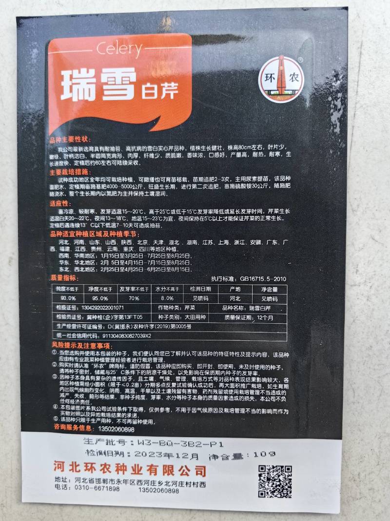 白芹菜种子瑞雪白芹纤维少耐热耐寒小香芹四季白芹菜蔬菜种子