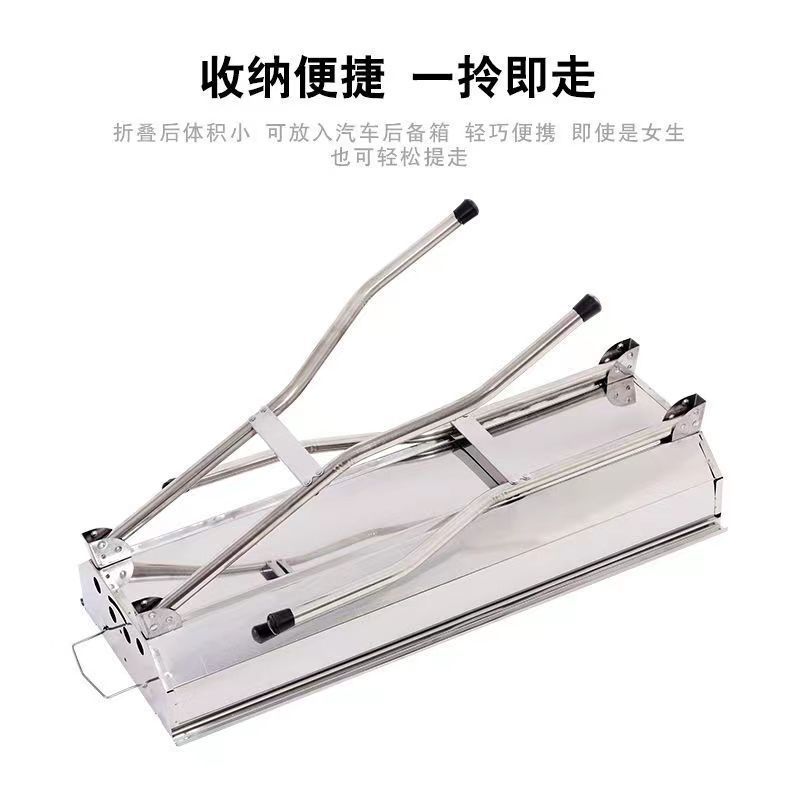 户外大号不锈钢烧烤炉便携式全套家用木炭烧烤架野外木碳烤炉