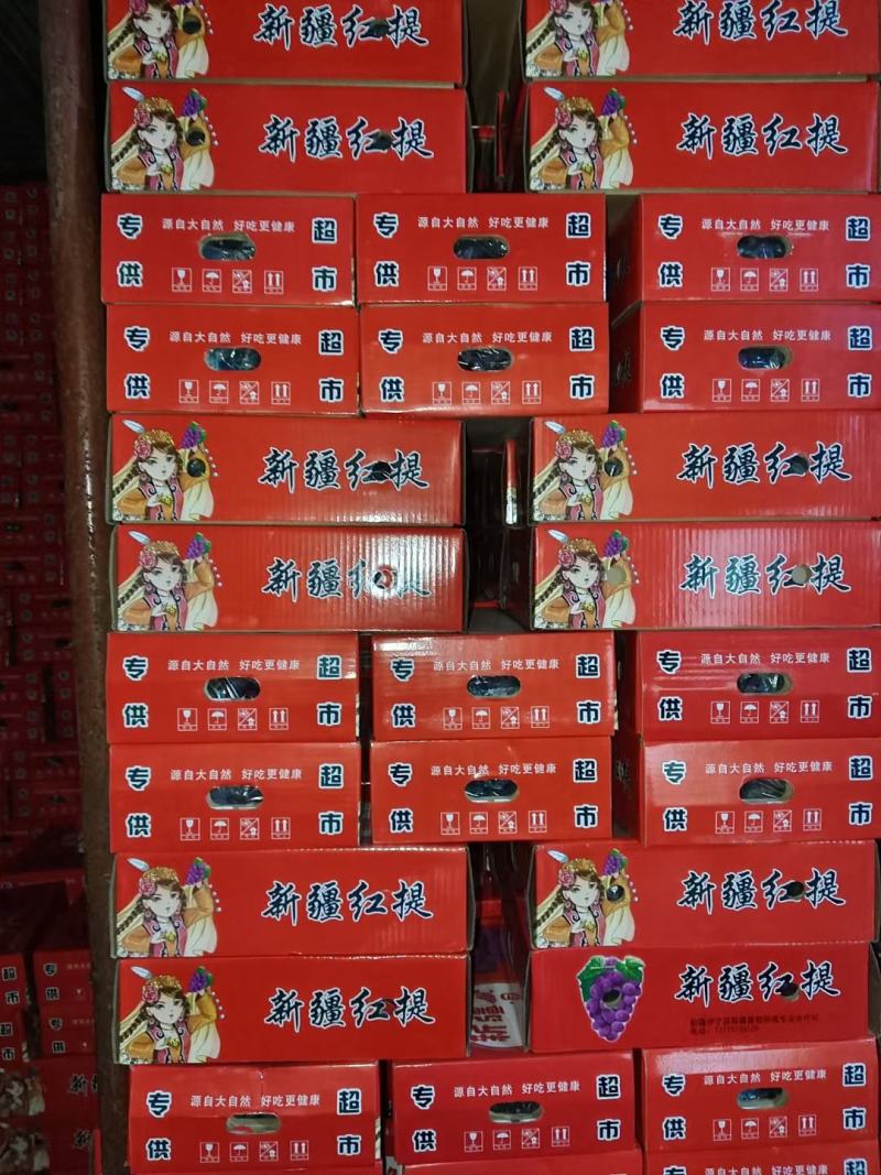 河北省石家庄晋州葡萄基地红提葡萄大量上市中