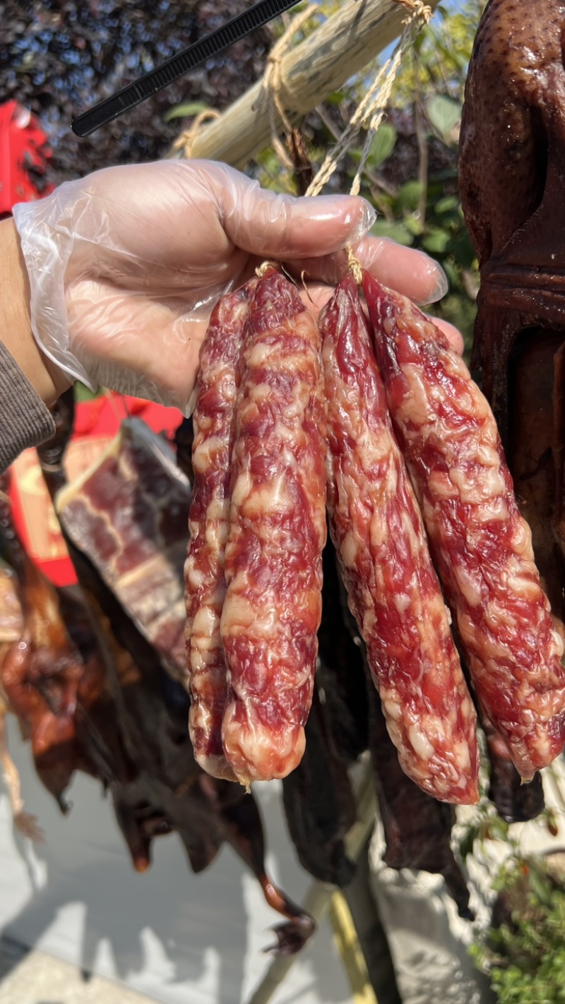 农家土肠纯猪肉腊肠28土肠500克一袋真空包装腊肠