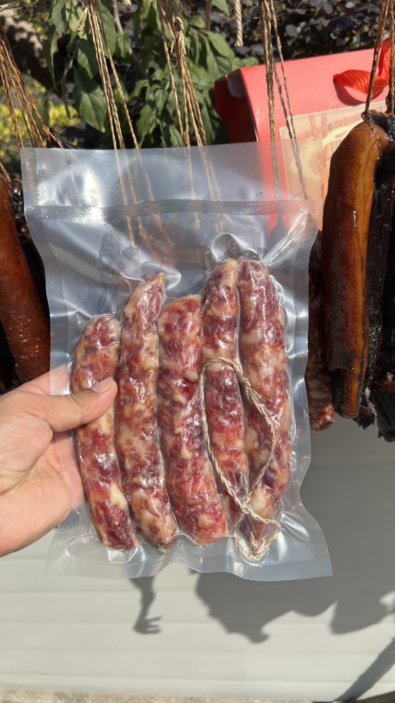 农家土肠纯猪肉腊肠28土肠500克一袋真空包装腊肠