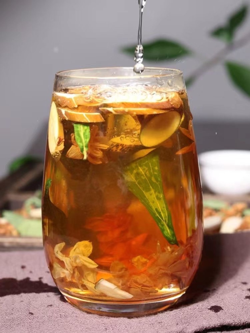 金龙茶展会地摊电商八宝祛湿茶罗汉果花茶凉茶