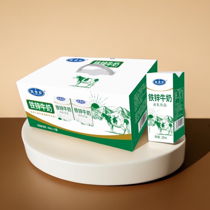 欧牧臣铁锌牛奶250毫升12盒
