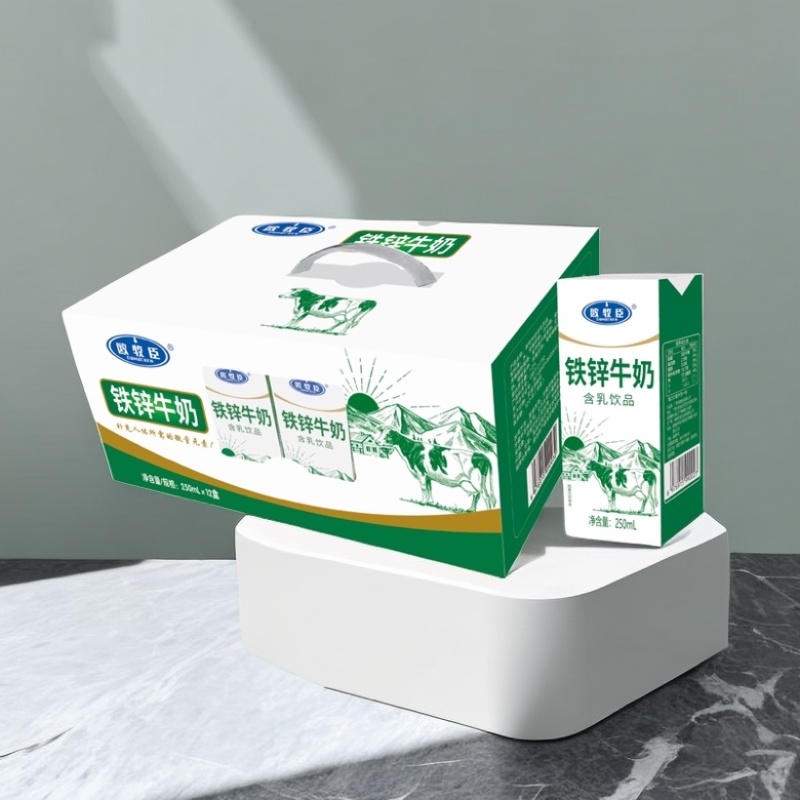 欧牧臣铁锌牛奶250毫升12盒