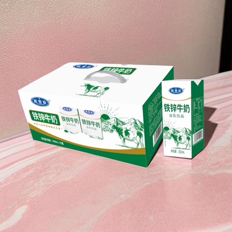 欧牧臣铁锌牛奶250毫升12盒