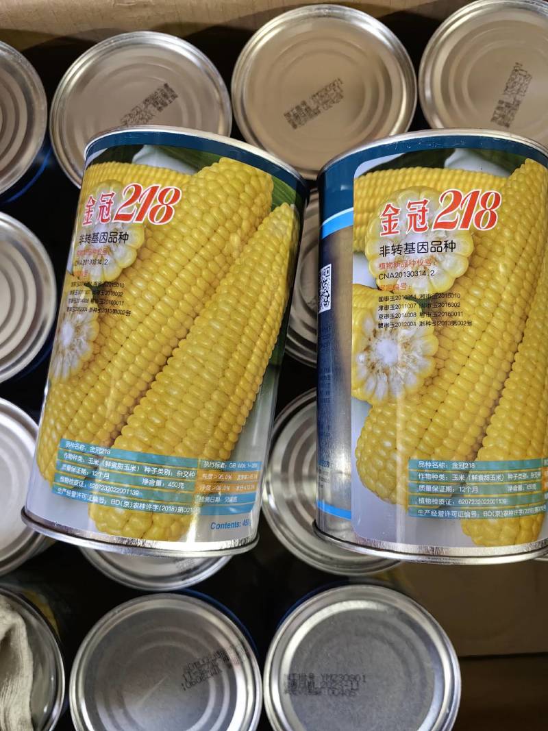金冠218甜玉米种子北京四海大棒超甜水果玉米种籽孑黄粒大