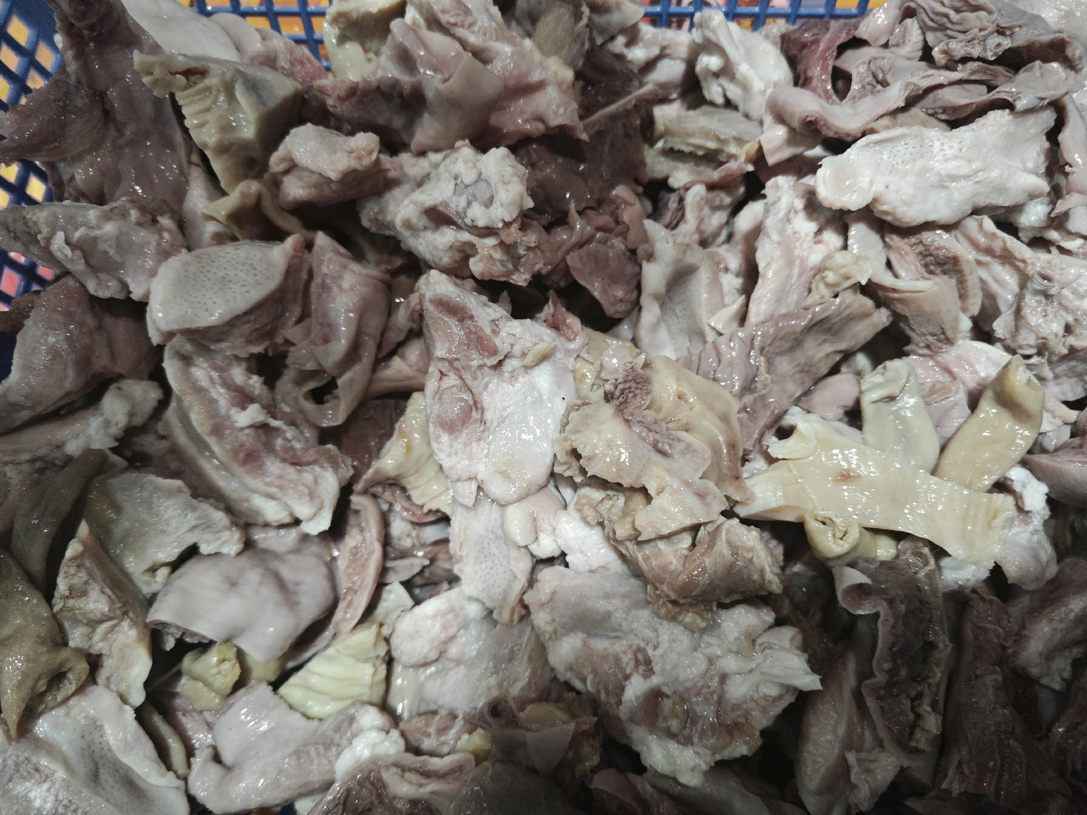 牛肚和竹笋翻炒过程