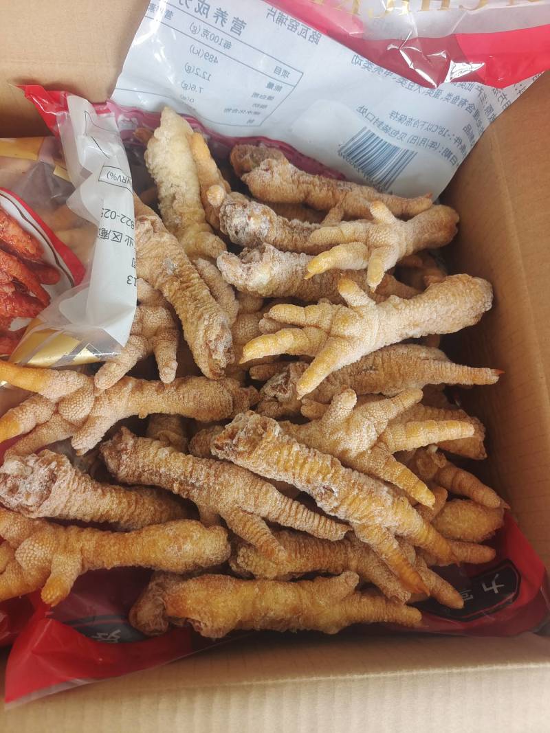 郑州油炸鸡爪50-60，三大品牌，无残爪品质好，发全国