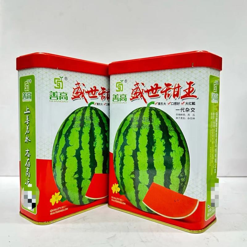 善高双红沙漠一号西瓜种子大红瓤肉质紧脆口感好耐运输大果型
