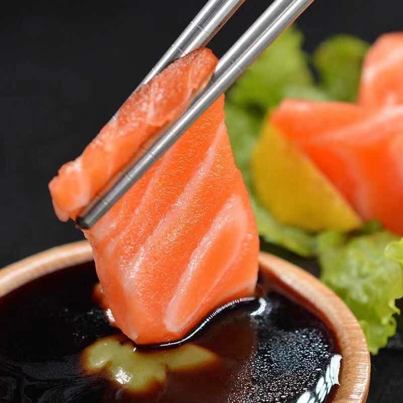 【贝儿岛】冰鲜三文鱼新鲜冷冻刺身生吃日料中段即食冰鲜整条
