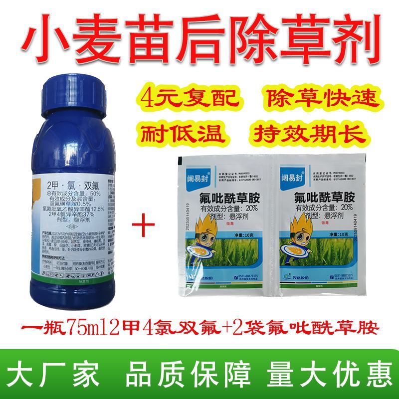 50%二甲氯双氟小麦田专用除草剂荠菜播娘蒿拉拉秧婆婆纳杂