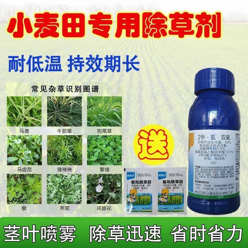 50%二甲氯双氟小麦田专用除草剂荠菜播娘蒿拉拉秧婆婆纳杂