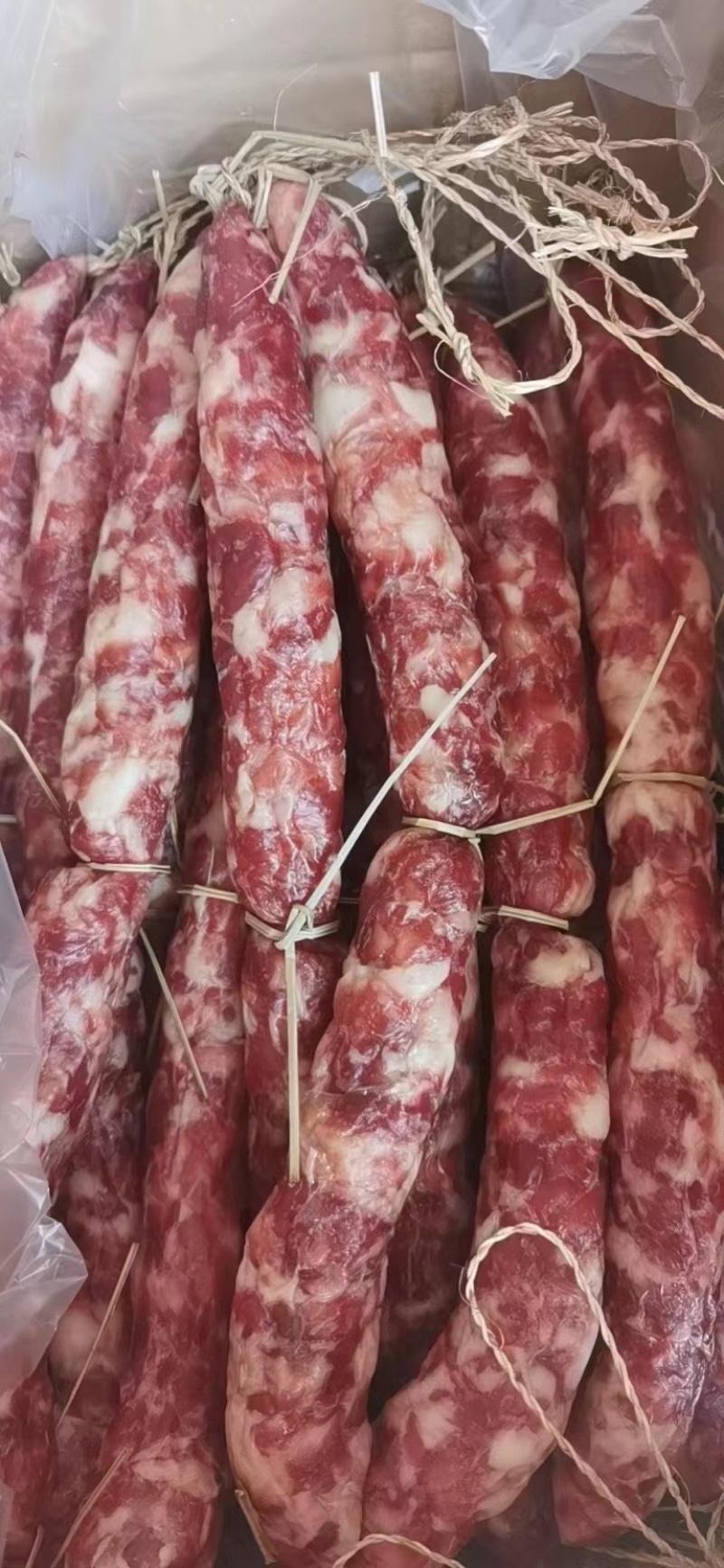 杭味猪肉土香肠20斤散装咸香腊肠原味肠农家手工灌肠