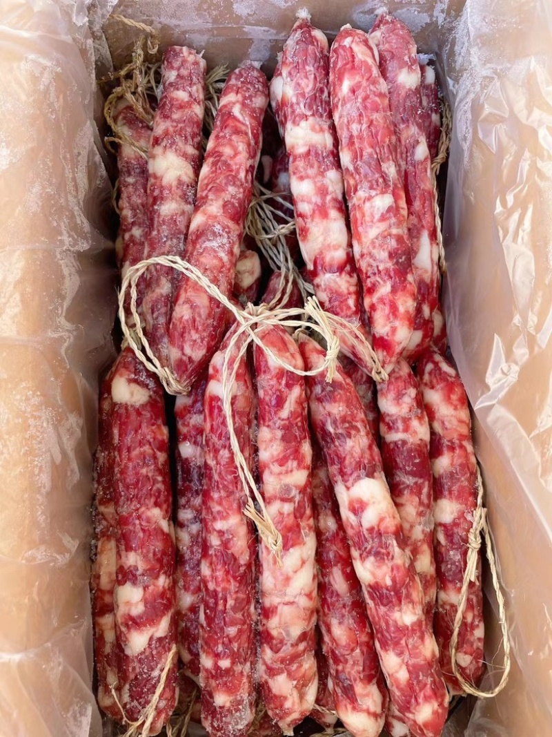 杭味猪肉土香肠20斤散装咸香腊肠原味肠农家手工灌肠