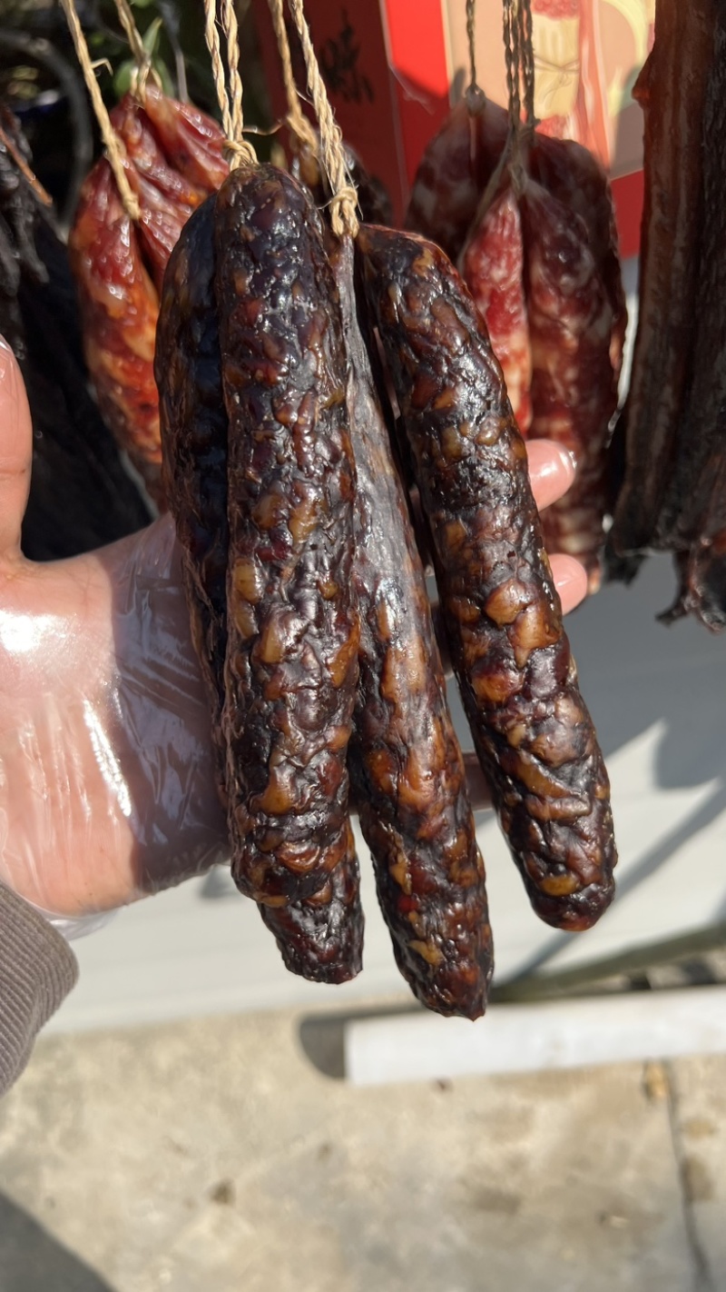 绍兴安昌风味酱香肠20斤散装酱肠批发猪肉腊肠批发