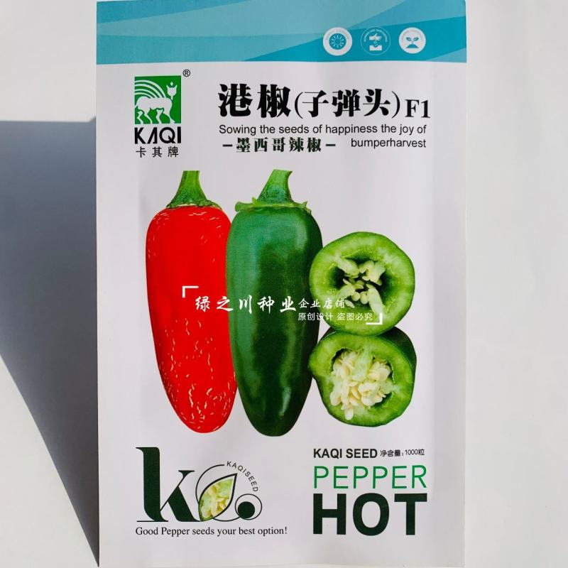 子弹头港椒种子墨西哥辣椒种子抗病味浓辣，适合鲜食腌渍加工