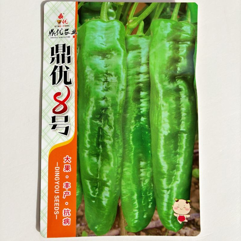 鼎优8号粗牛角型辣椒种子早熟微辣抗病高产牛角椒籽
