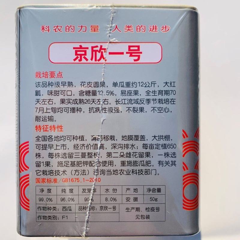 京欣一号西瓜种子味甜可口不裂果极早熟花皮圆果西瓜种籽大红