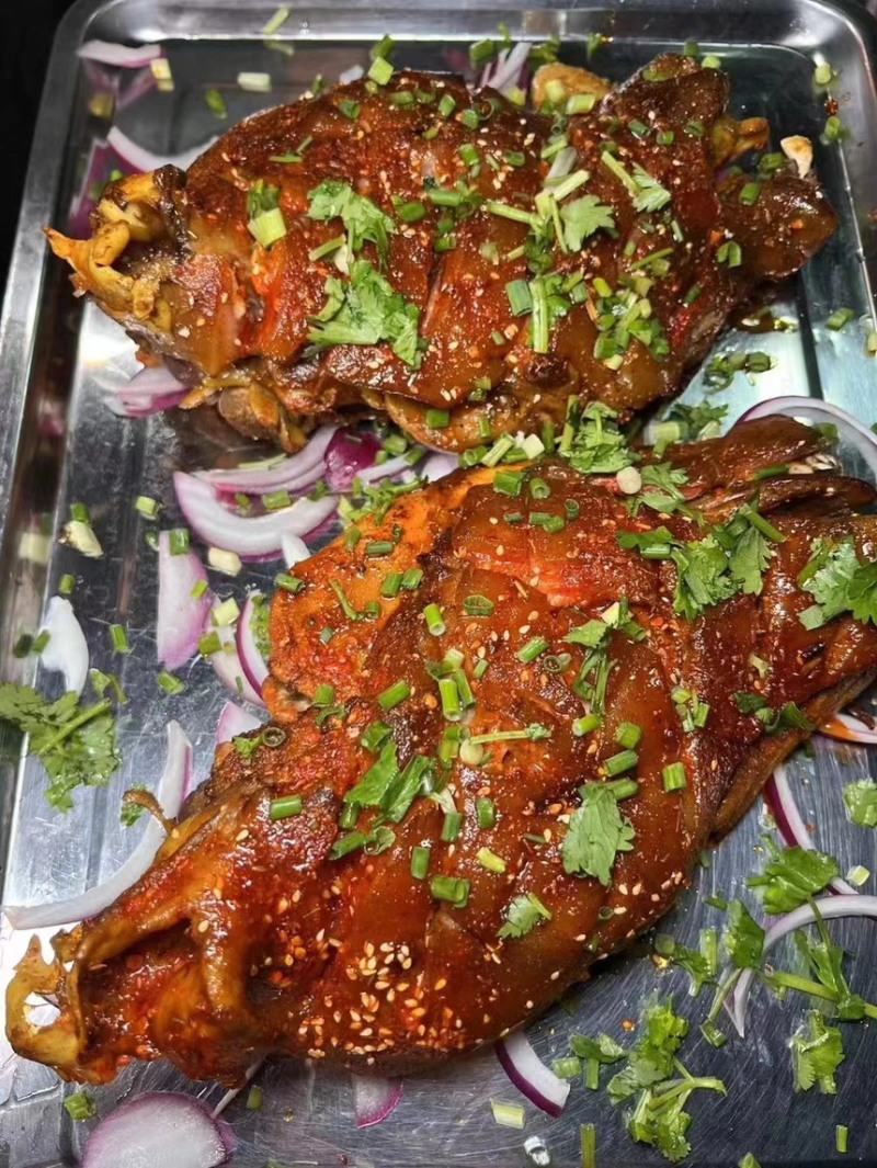火烧毛小牛头
