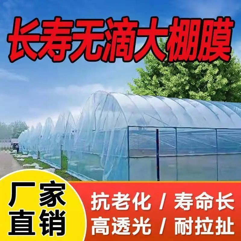 大棚膜无滴膜PO蔬菜灌浆防雾透明薄膜鱼塘养殖黑白膜食用菌