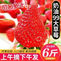 【顺丰】红颜99草莓新鲜水果整箱应季当季现摘奶油九九