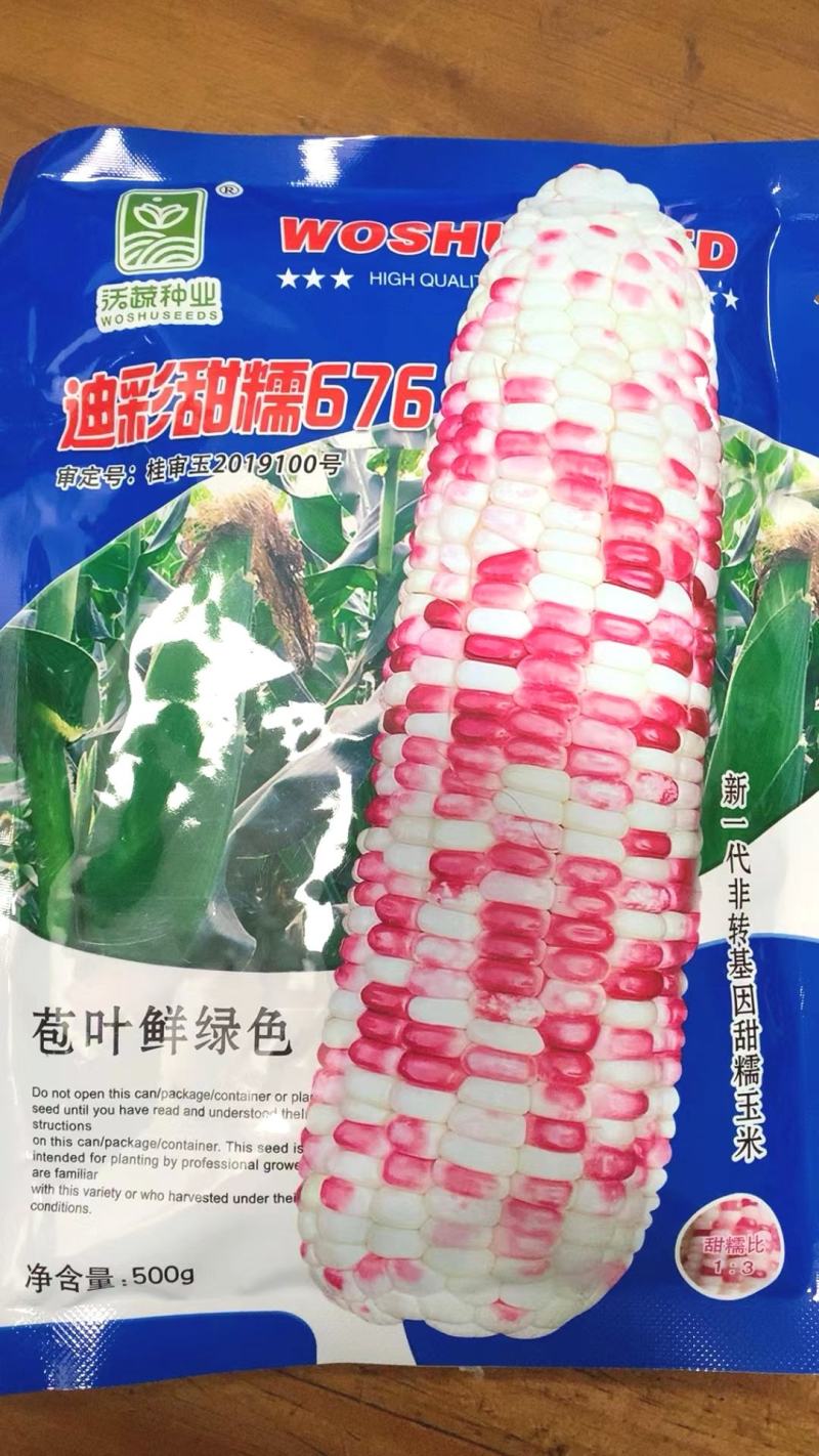 玉米种子迪彩甜糯676彩甜糯玉米甜糯香籽粒晶莹漂亮