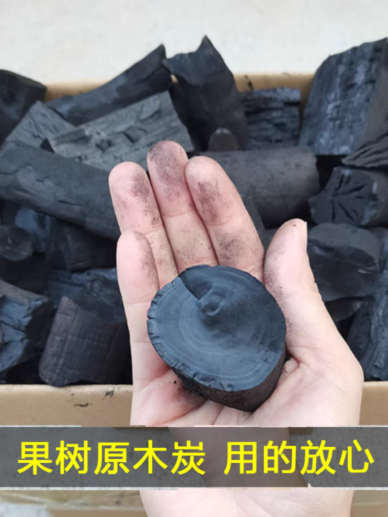 荔枝果木炭广西木炭烧烤碳无烟家用取暖专用围炉煮茶烧烤炭