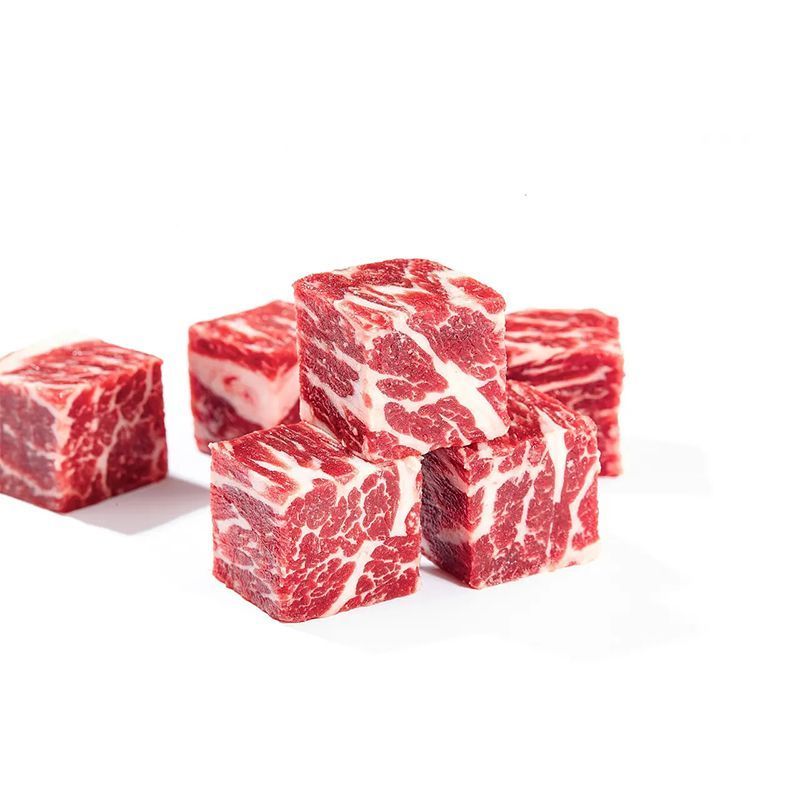雪花牛肉粒牛腩块新鲜冷冻牛肉块炖牛腩肉商用批发一