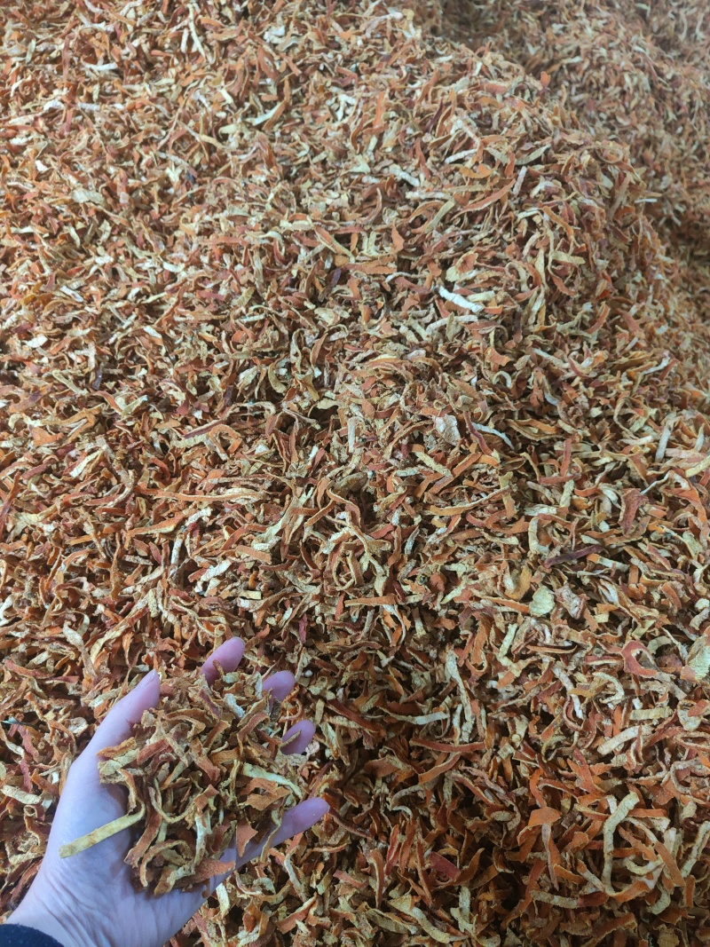 湖北产地高含量陈皮丝陈皮个橙皮橙丝纯陈皮碎椪柑皮三花烘干