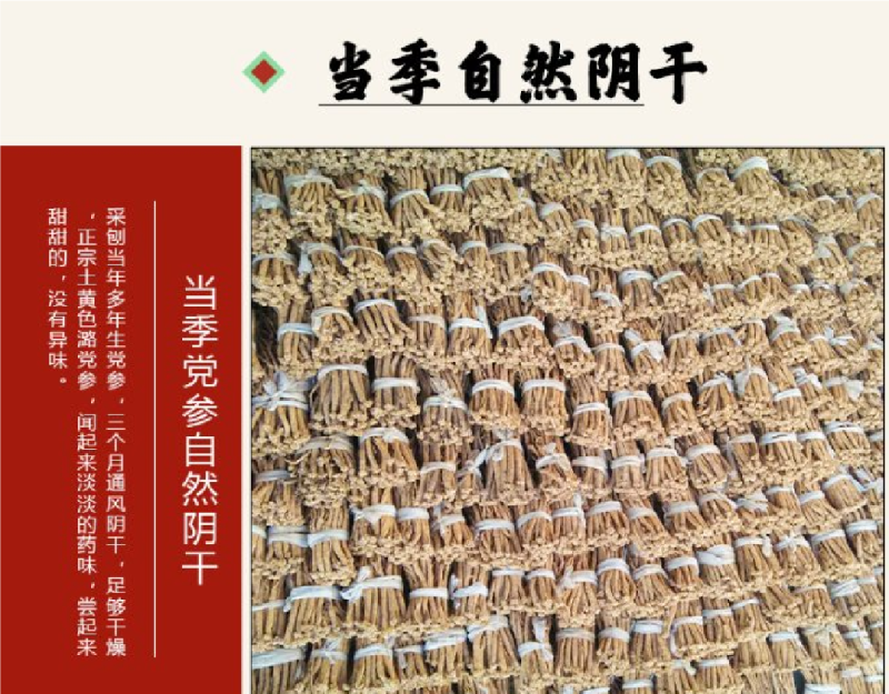 党参山西上党潞党参中条500g包邮