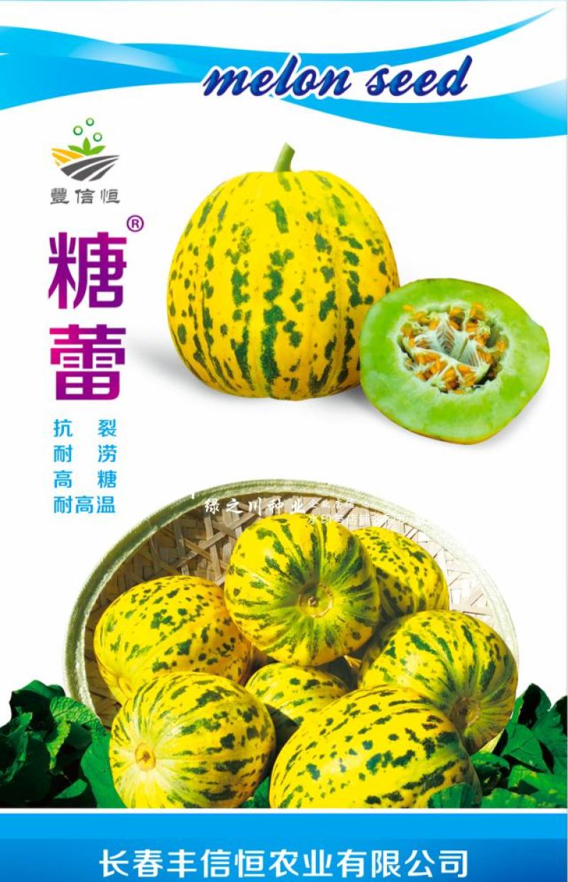 糖蕾甜瓜种子八里香绿皮绿肉高糖甜瓜种籽大果耐裂香瓜种子