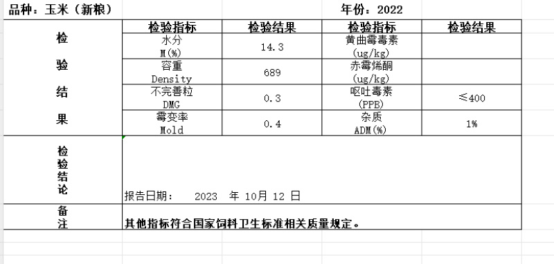 黑龙江国粮集团二级黄玉米长期供应